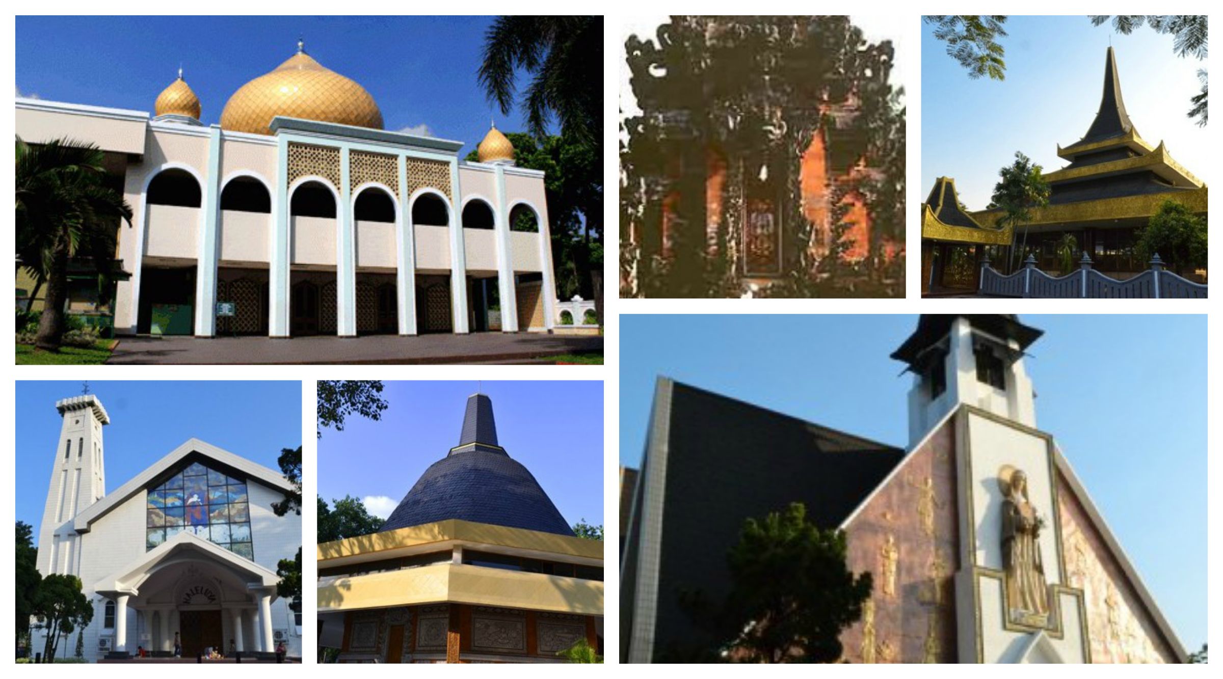 Gambar Tempat Ibadah Agama Indonesia